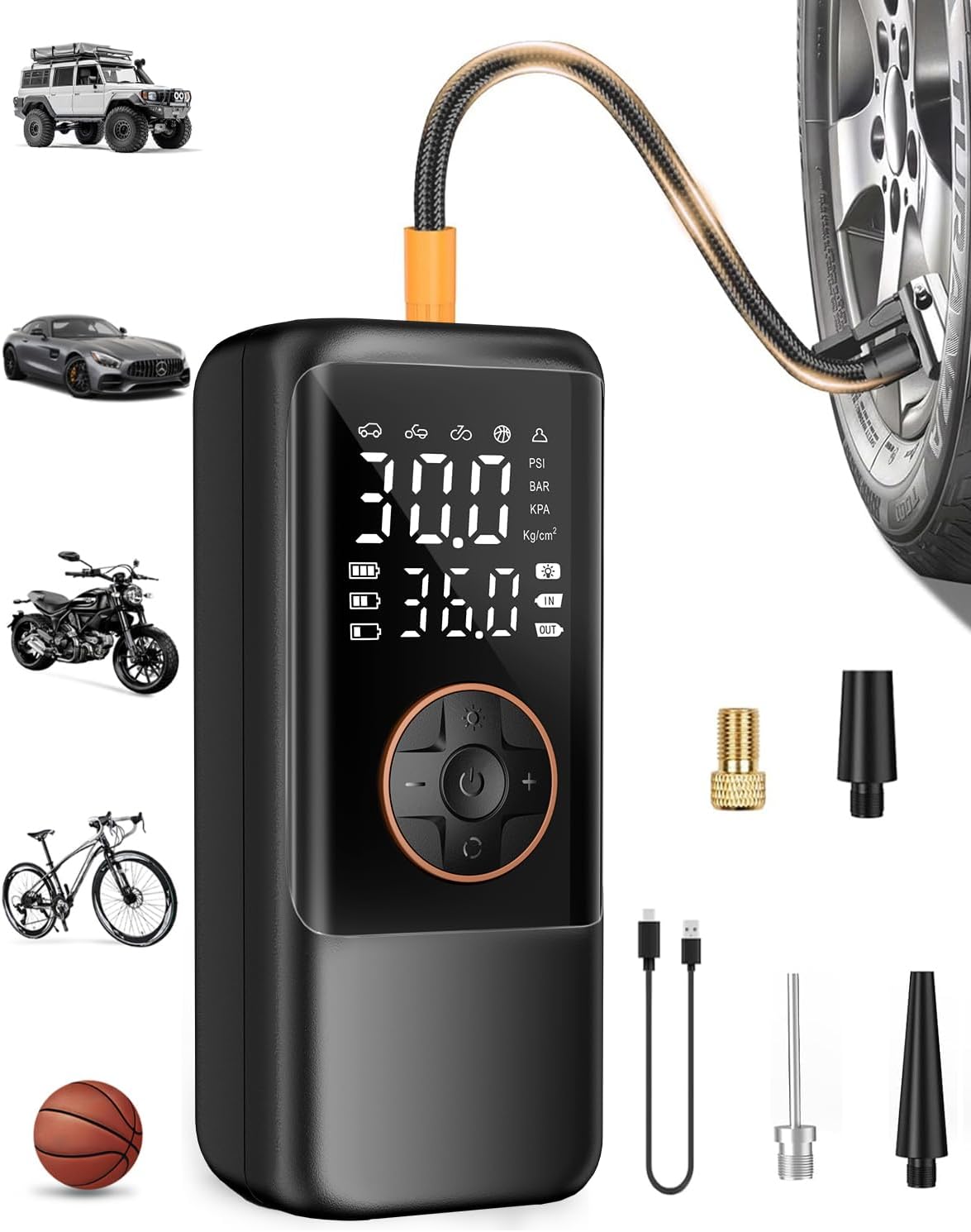 MAKELIFT 150PSI Portable Tire Inflator for Car Tires
Cordless Air Compressor Pump by MAKELIFT
MAKELIFT Rechargeable Air Pump for Bikes and Motorcycles
MAKELIFT Tire Inflator with Pressure Gauge and LED Light
Compact MAKELIFT Air Compressor for Emergency Tire Inflation
MAKELIFT Multi-Purpose Air Pump for Cars, Bikes, and Balls
MAKELIFT Cordless Tire Pump with 16000mAh Battery Power Bank
Portable MAKELIFT Air Compressor for Roadside Tire Repair
High-Pressure 150PSI MAKELIFT Tire Inflator with LCD Display
