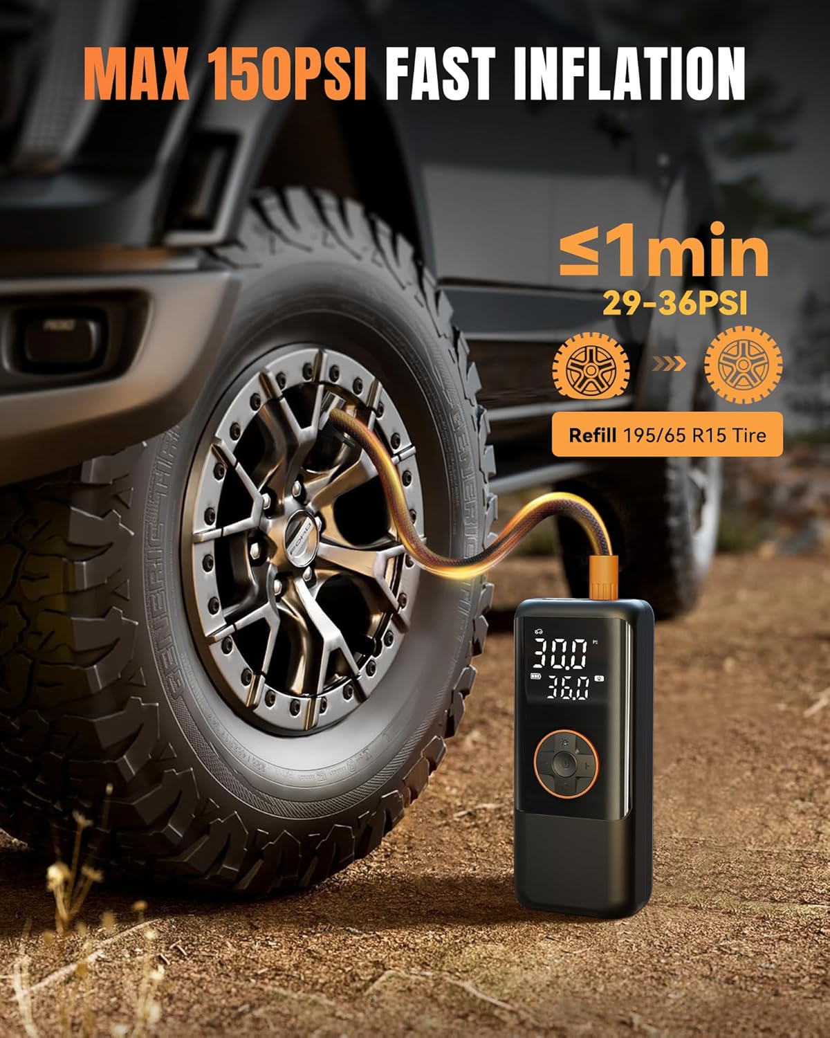 MAKELIFT 150PSI Portable Tire Inflator for Car Tires
Cordless Air Compressor Pump by MAKELIFT
MAKELIFT Rechargeable Air Pump for Bikes and Motorcycles
MAKELIFT Tire Inflator with Pressure Gauge and LED Light
Compact MAKELIFT Air Compressor for Emergency Tire Inflation
MAKELIFT Multi-Purpose Air Pump for Cars, Bikes, and Balls
MAKELIFT Cordless Tire Pump with 16000mAh Battery Power Bank
Portable MAKELIFT Air Compressor for Roadside Tire Repair
High-Pressure 150PSI MAKELIFT Tire Inflator with LCD Display